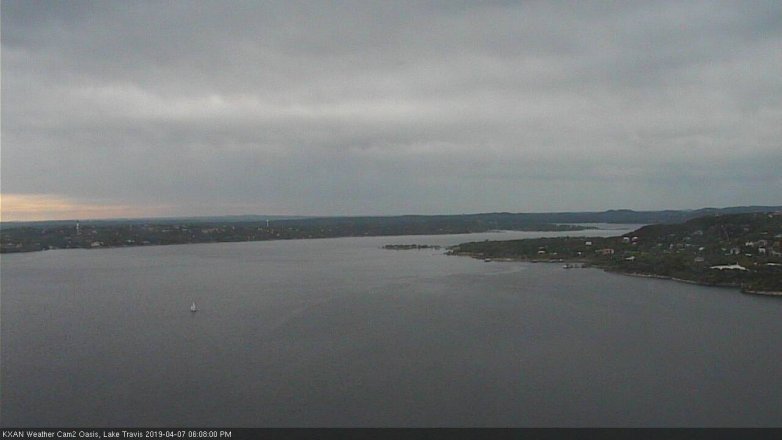 Lake Travis webcam, April 7, 2019 5:10 PM CT