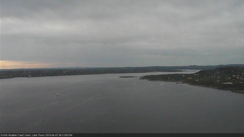 Lake Travis webcam, April 7, 2019 5:15 PM CT