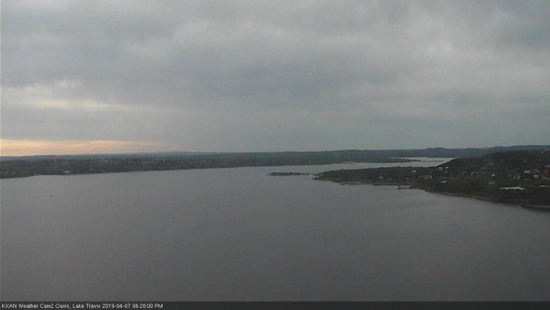 Lake Travis webcam, April 7, 2019 5:30 PM CT