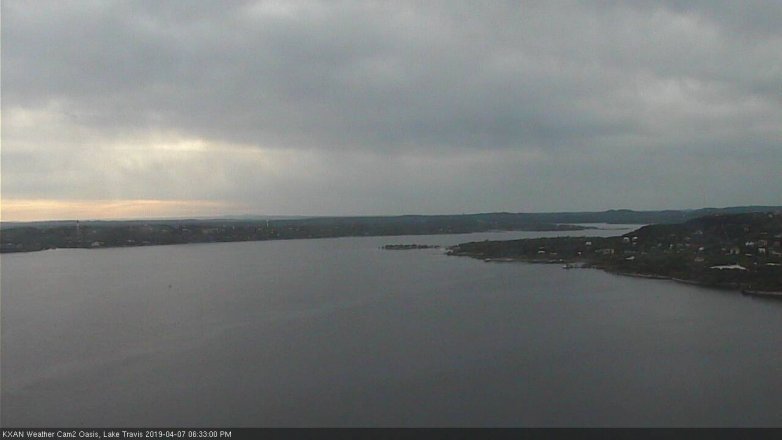 Lake Travis webcam, April 7, 2019 5:35 PM CT
