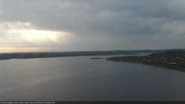 Lake Travis webcam, April 7, 2019 5:40 PM CT
