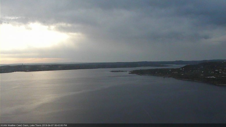 Lake Travis webcam, April 7, 2019 5:45 PM CT