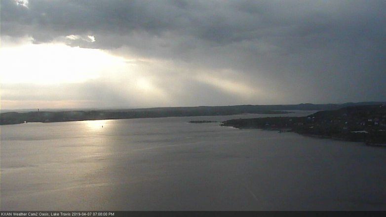 Lake Travis webcam, April 7, 2019 6:10 PM CT