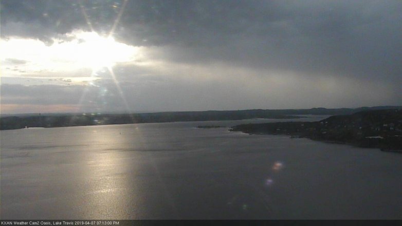 Lake Travis webcam, April 7, 2019 6:15 PM CT