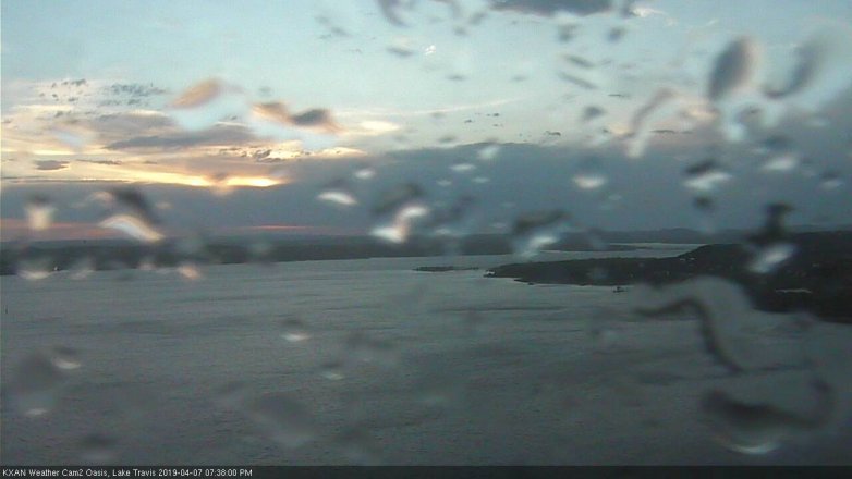 Lake Travis webcam, April 7, 2019 6:40 PM CT