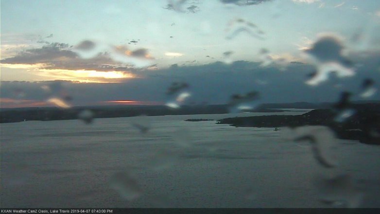 Lake Travis webcam, April 7, 2019 6:45 PM CT