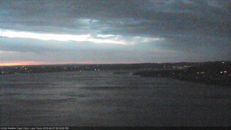 Lake Travis webcam, April 7, 2019 7:20 PM CT