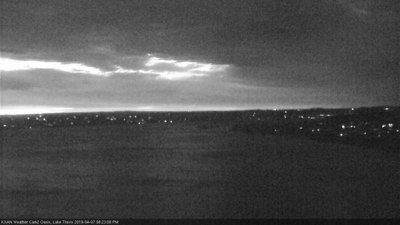 Lake Travis webcam, April 7, 2019 7:25 PM CT