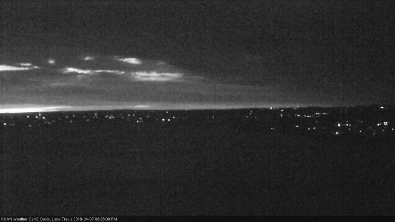 Lake Travis webcam, April 7, 2019 7:30 PM CT