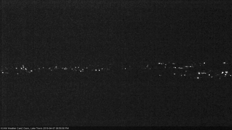 Lake Travis webcam, April 7, 2019 8:00 PM CT