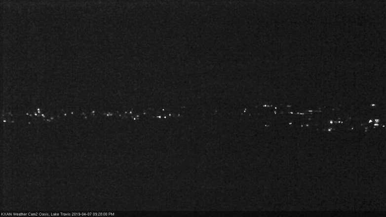 Lake Travis webcam, April 7, 2019 8:30 PM CT