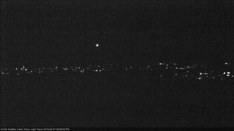 Lake Travis webcam, April 7, 2019 8:50 PM CT