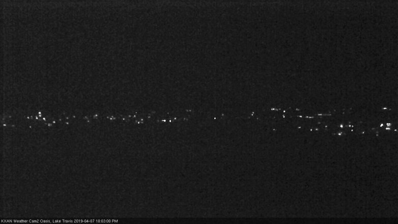 Lake Travis webcam, April 7, 2019 9:05 PM CT