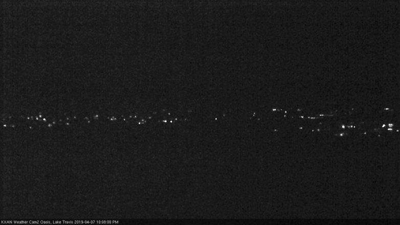 Lake Travis webcam, April 7, 2019 9:10 PM CT