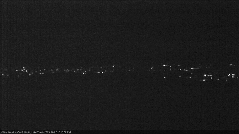 Lake Travis webcam, April 7, 2019 9:15 PM CT