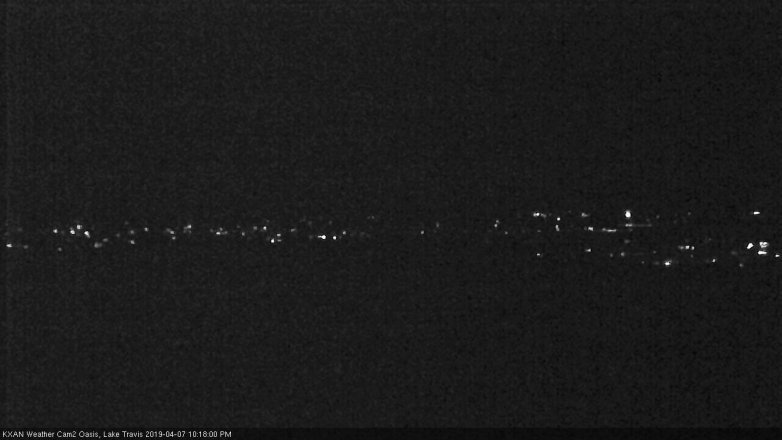 Lake Travis webcam, April 7, 2019 9:20 PM CT