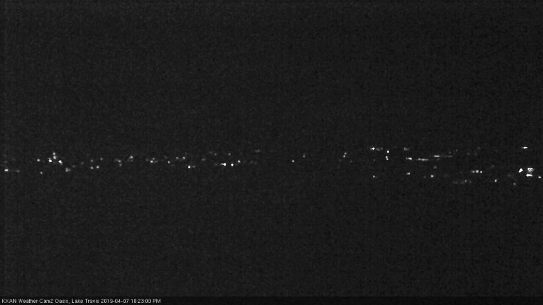 Lake Travis webcam, April 7, 2019 9:25 PM CT