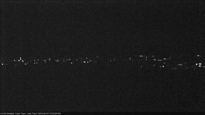 Lake Travis webcam, April 7, 2019 9:35 PM CT