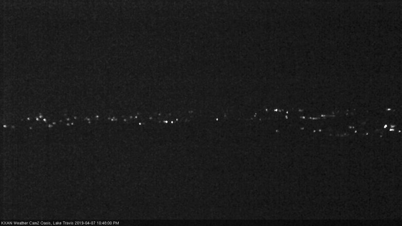 Lake Travis webcam, April 7, 2019 9:50 PM CT