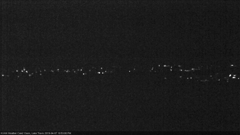 Lake Travis webcam, April 7, 2019 9:55 PM CT