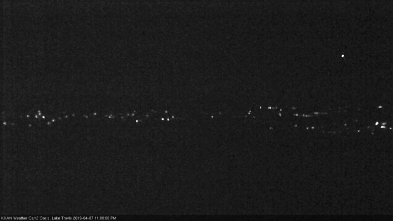 Lake Travis webcam, April 7, 2019 10:10 PM CT