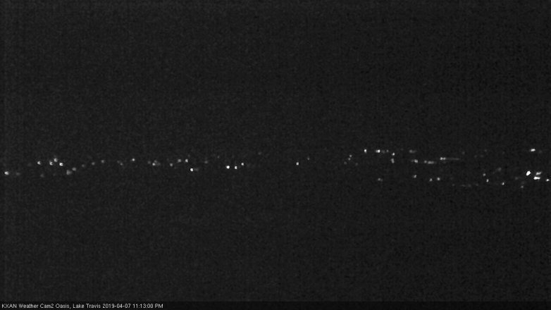 Lake Travis webcam, April 7, 2019 10:15 PM CT