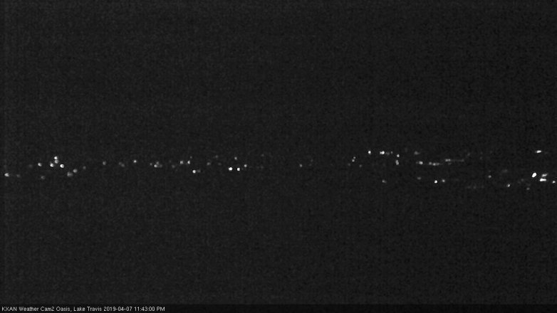 Lake Travis webcam, April 7, 2019 10:45 PM CT