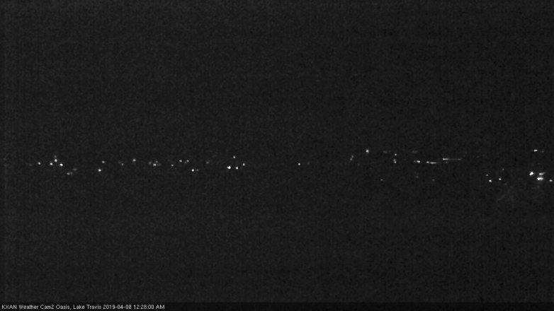 Lake Travis webcam, April 7, 2019 11:30 PM CT