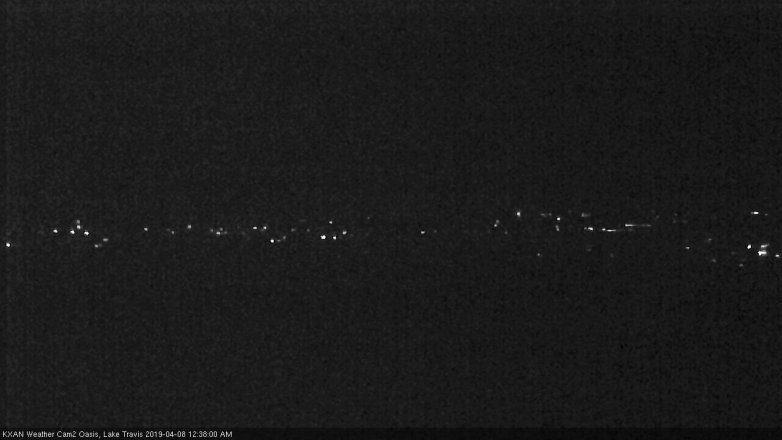 Lake Travis webcam, April 7, 2019 11:40 PM CT