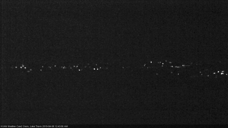 Lake Travis webcam, April 7, 2019 11:45 PM CT