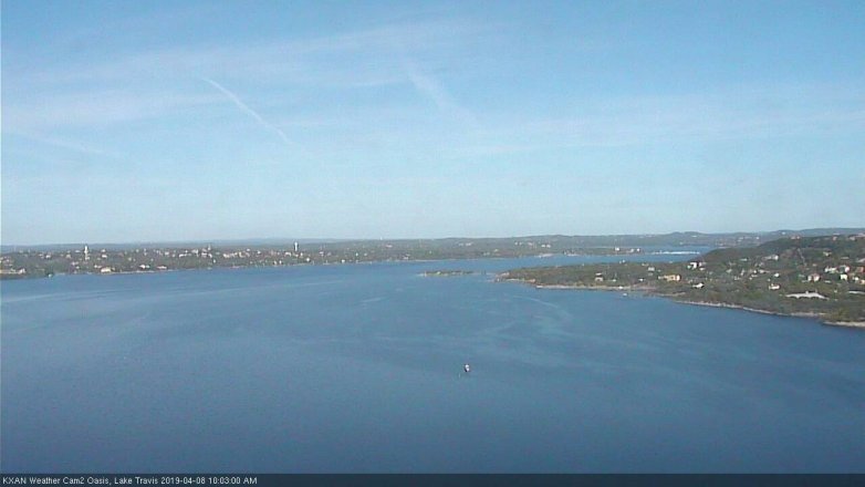 Lake Travis webcam, April 8, 2019 9:05 AM CT