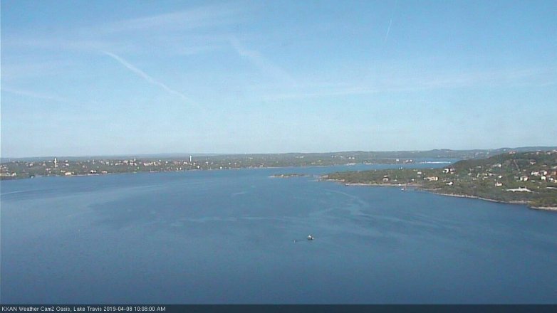 Lake Travis webcam, April 8, 2019 9:10 AM CT