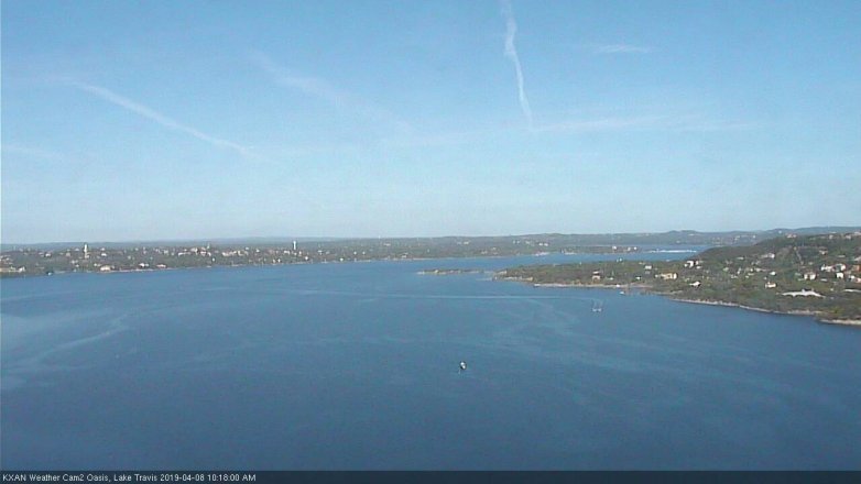 Lake Travis webcam, April 8, 2019 9:20 AM CT