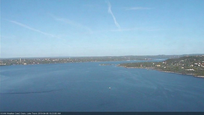 Lake Travis webcam, April 8, 2019 9:25 AM CT