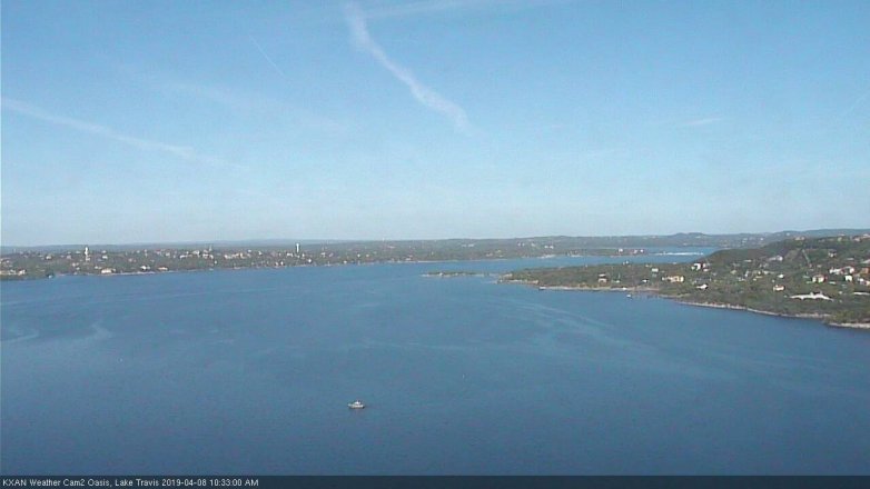 Lake Travis webcam, April 8, 2019 9:35 AM CT