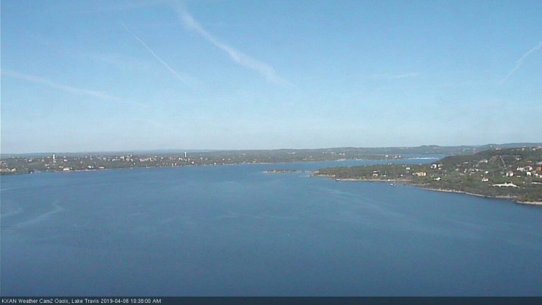 Lake Travis webcam, April 8, 2019 9:40 AM CT