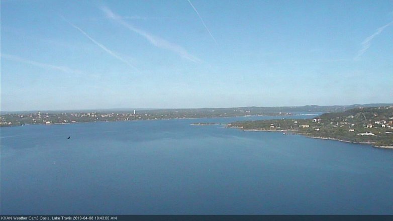 Lake Travis webcam, April 8, 2019 9:45 AM CT