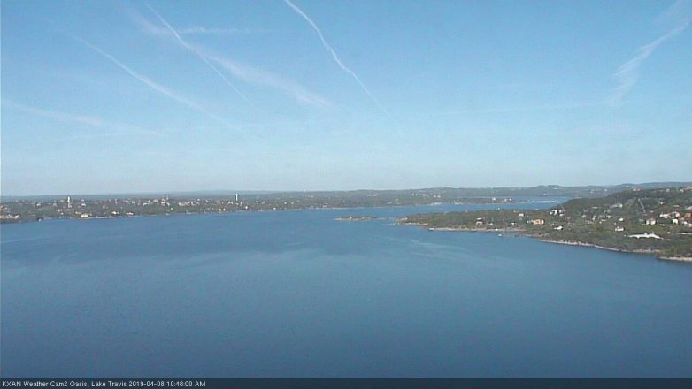 Lake Travis webcam, April 8, 2019 9:50 AM CT