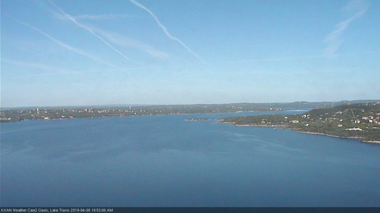 Lake Travis webcam, April 8, 2019 9:55 AM CT
