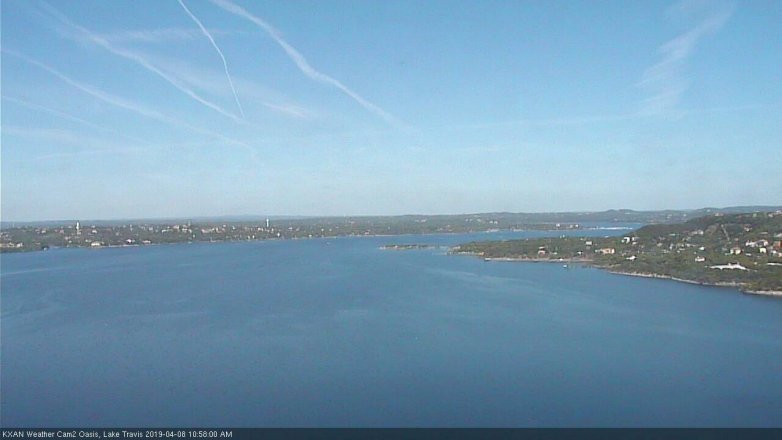 Lake Travis webcam, April 8, 2019 10:00 AM CT