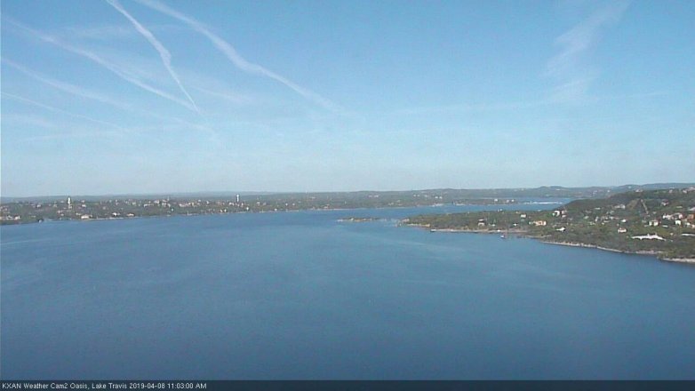 Lake Travis webcam, April 8, 2019 10:05 AM CT