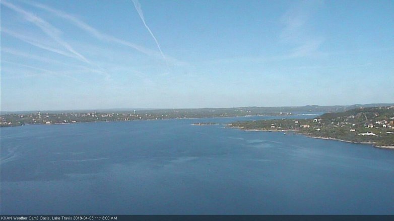 Lake Travis webcam, April 8, 2019 10:15 AM CT