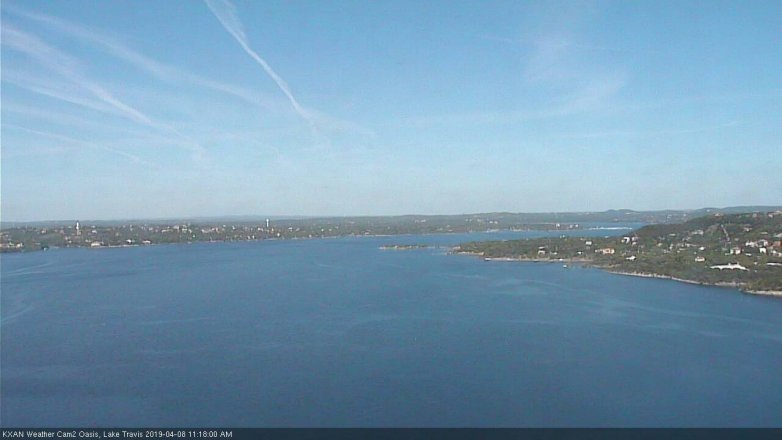 Lake Travis webcam, April 8, 2019 10:20 AM CT