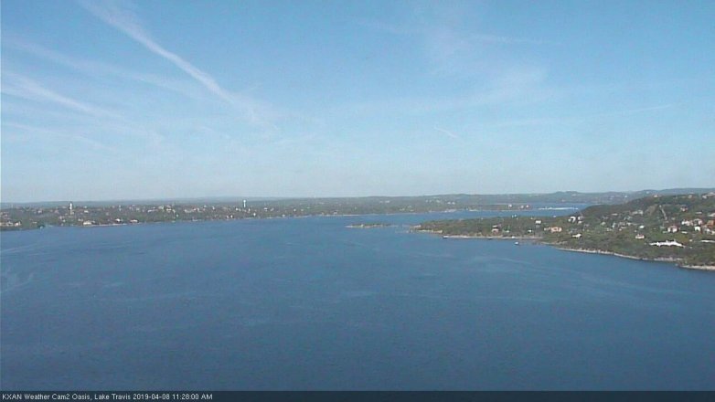 Lake Travis webcam, April 8, 2019 10:30 AM CT
