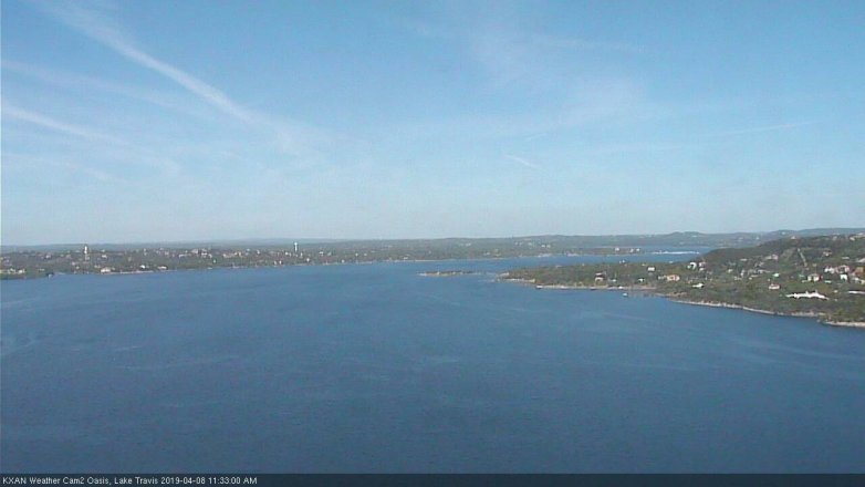 Lake Travis webcam, April 8, 2019 10:35 AM CT