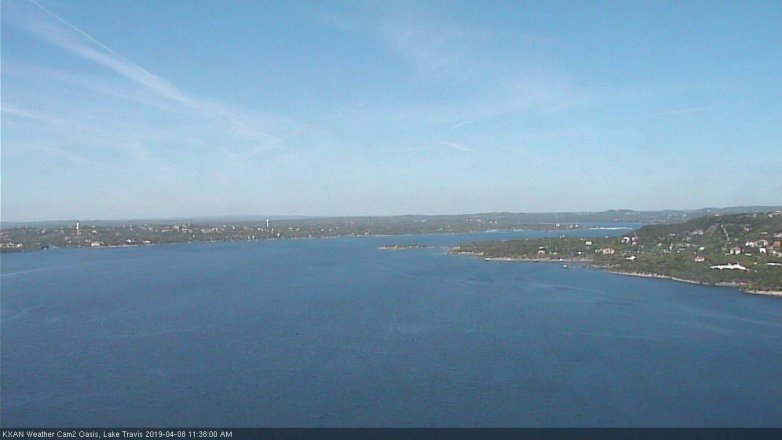Lake Travis webcam, April 8, 2019 10:40 AM CT