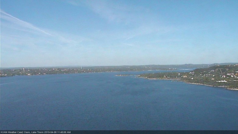 Lake Travis webcam, April 8, 2019 10:50 AM CT