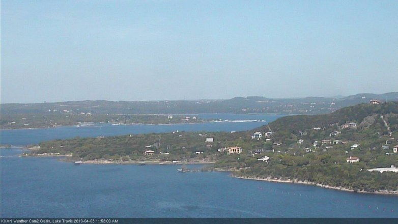 Lake Travis webcam, April 8, 2019 10:55 AM CT