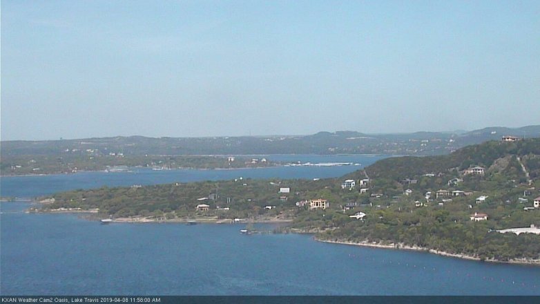 Lake Travis webcam, April 8, 2019 11:00 AM CT