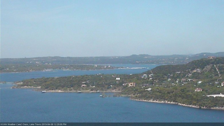 Lake Travis webcam, April 8, 2019 11:30 AM CT